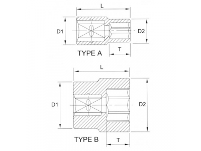 Головка торцевая 12гр. 1/2" 16мм