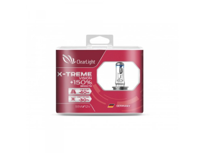Лампа H4(Clearlight)12V-60/55W X-treme Vision +150% Light (2 шт.)
